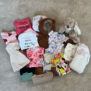 20 PiecesNewborn-3m Carters Minnie Mouse Bebe Baby Clothes Melissa Doug Plush